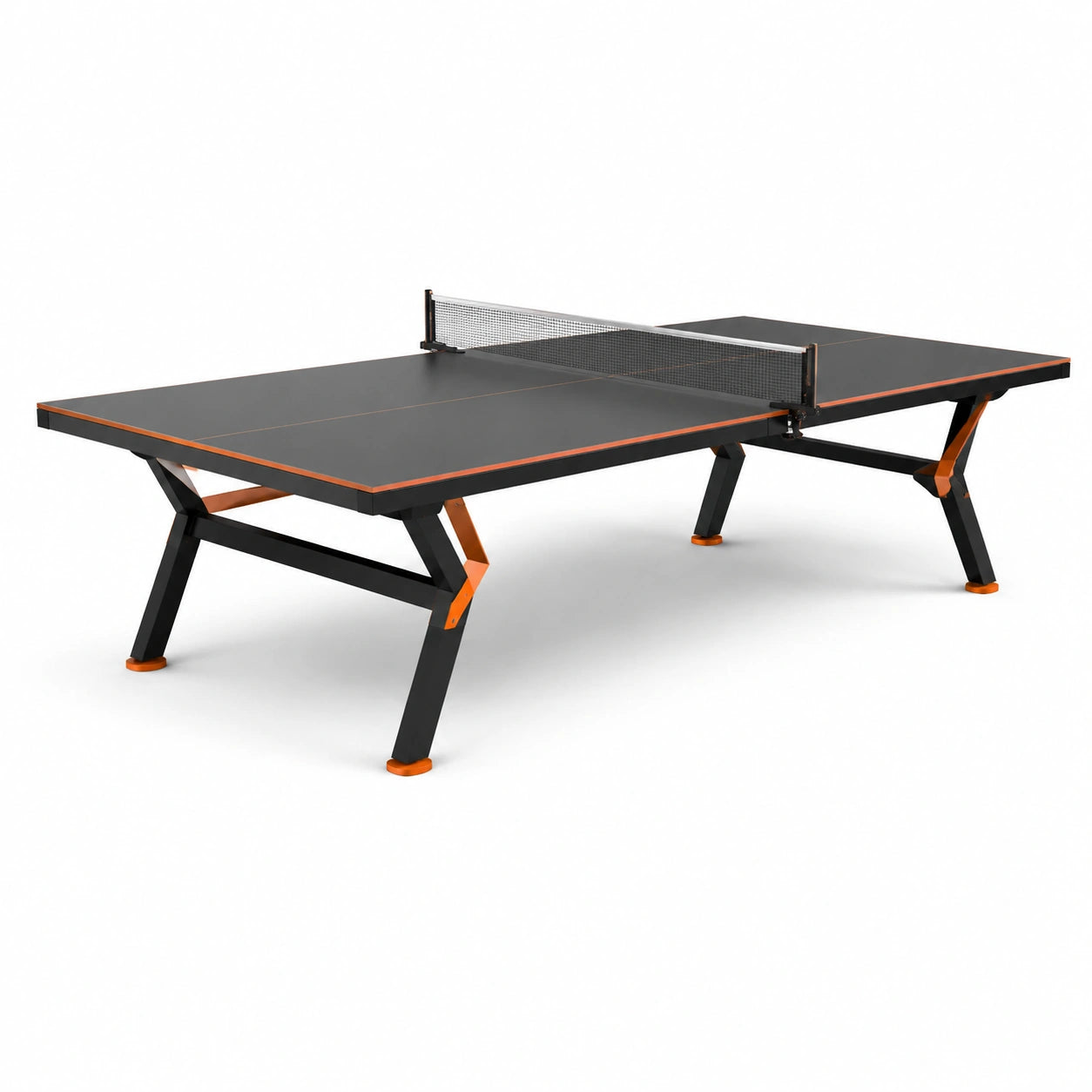 Mesa de ping-pong de MDF y acero negro 274x152.5x76 cm