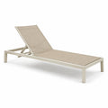Tumbona de aluminio ajustable color beige 200 cm