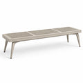 Banco de aluminio para uso interior y exterior 180 cm beige