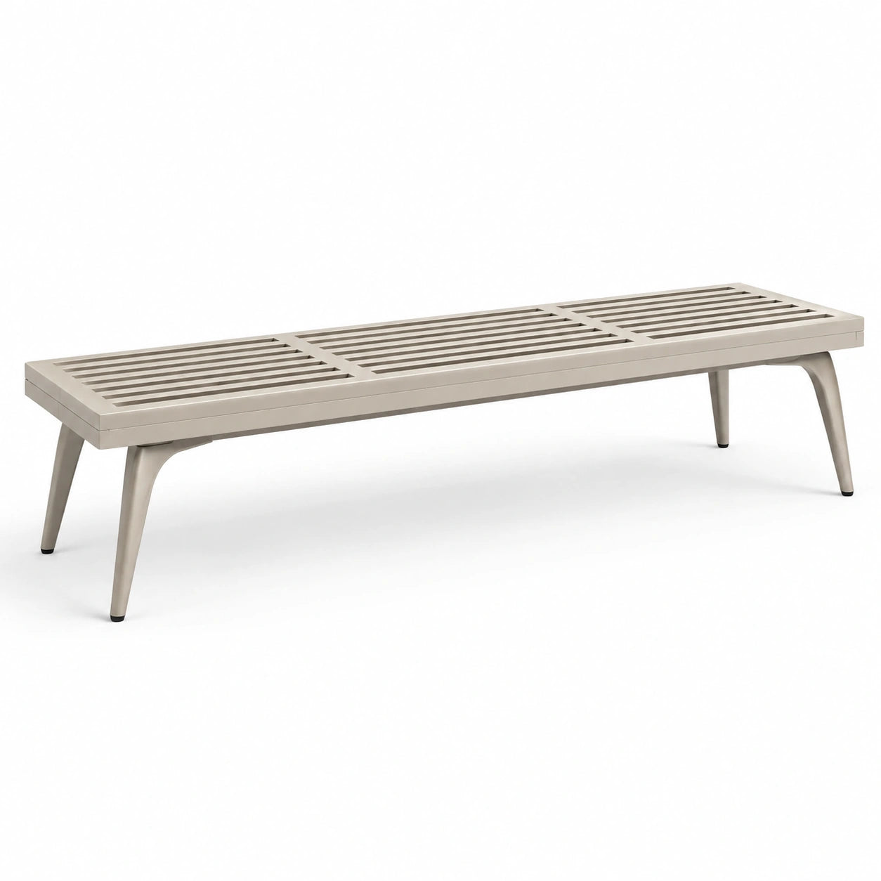 Banco de aluminio para uso interior y exterior 180 cm beige