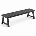Banco de aluminio negro para exterior 180 cm