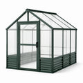 Invernadero de aluminio y policarbonato verde 4 mm 190x185x195 cm