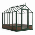 Invernadero de aluminio y vidrio templado verde